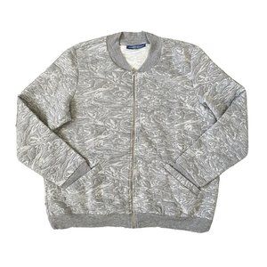 Signature Weekend Gray Zipper Sweater Warm Sz Large